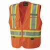Pioneer Break Away Zip Vest, Orange, XS V1021150U-XS